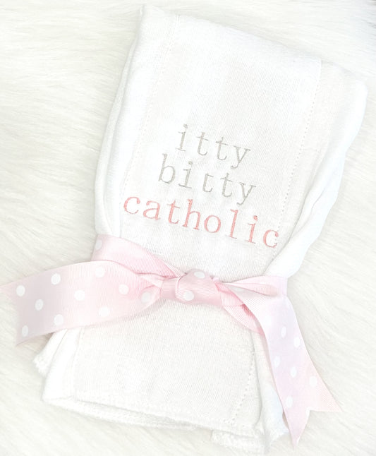 Itty Bitty Catholic Burp Cloth