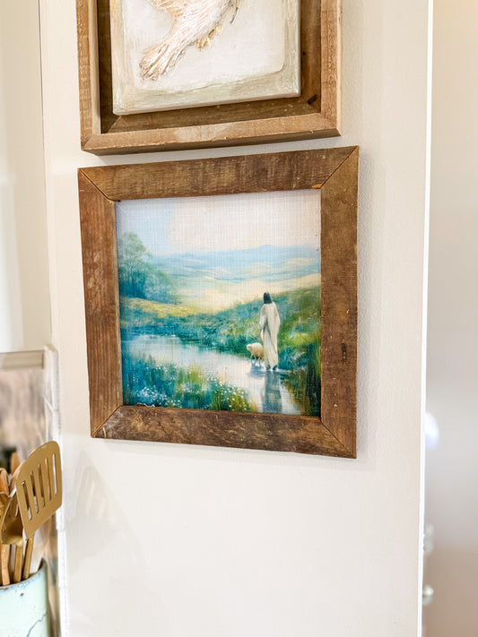 Holy Savior Vintage Jesus Framed Art 12x12
