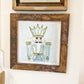 Charlie Tall Blue Nutcracker Framed Art 12x12