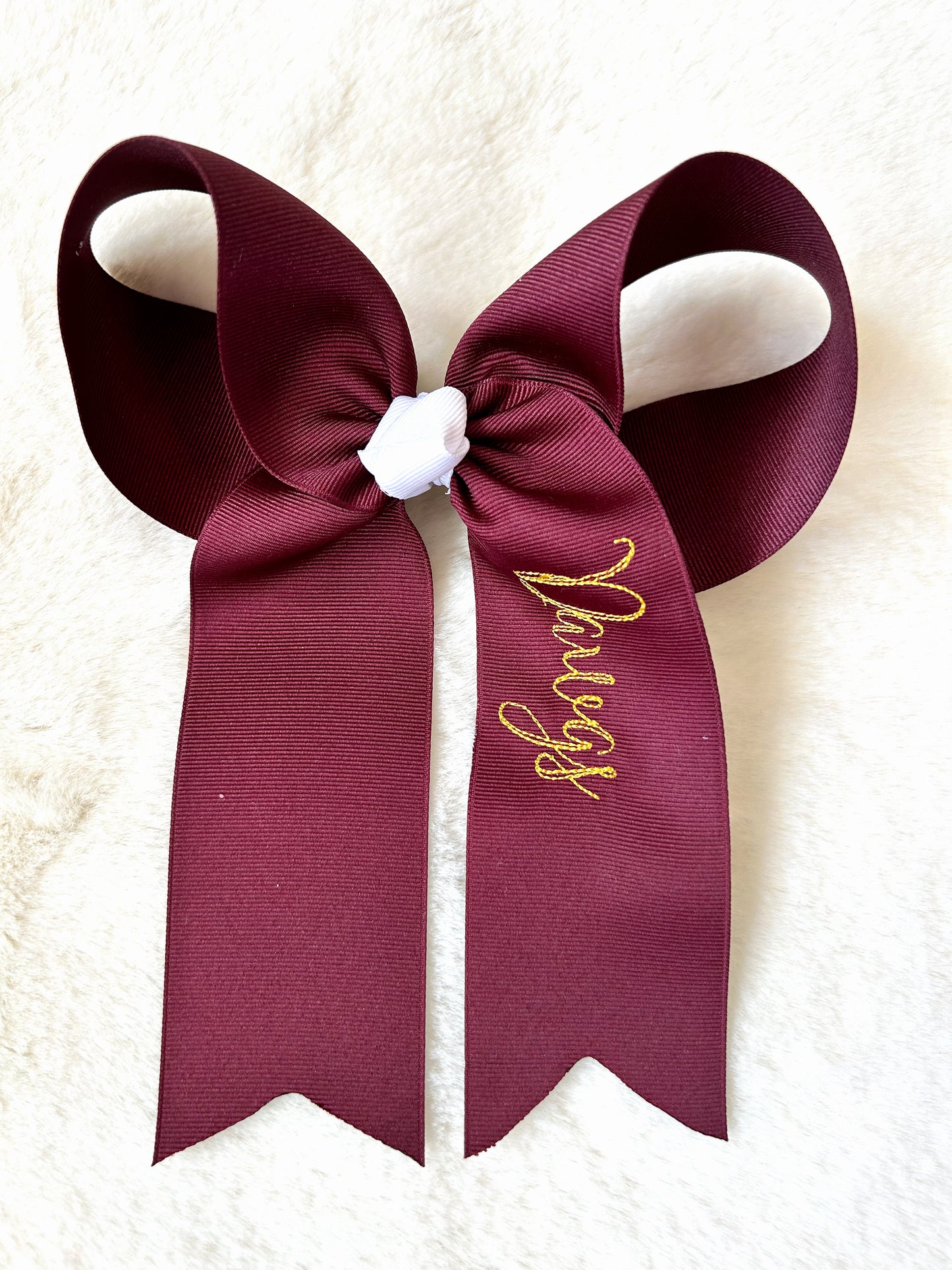 Maria Hanging Bow with Mascot Name