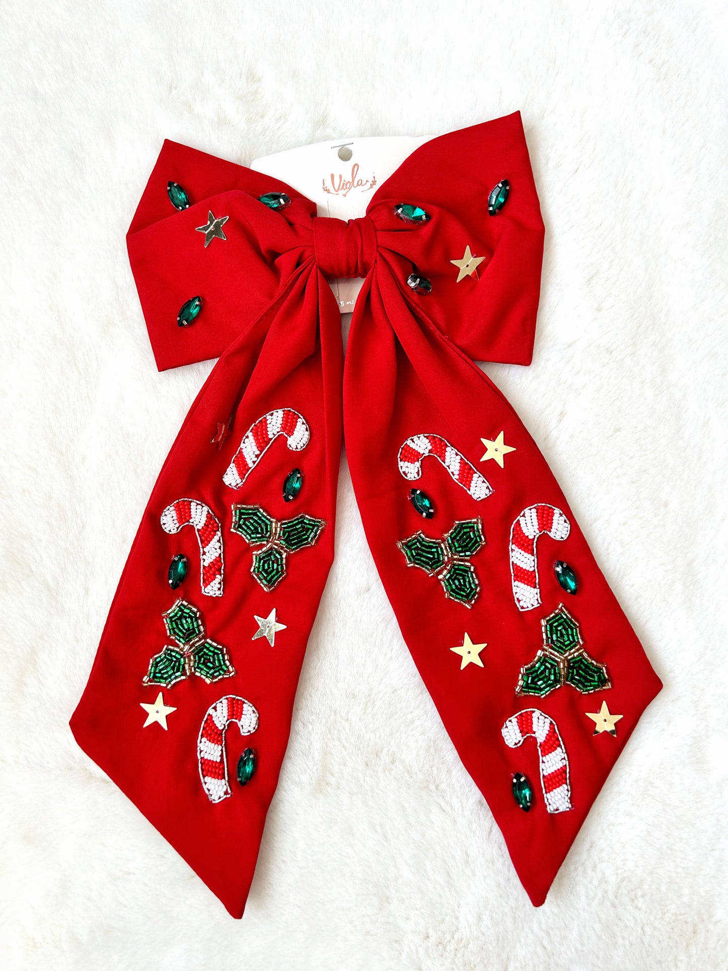 Christmas Glamour Hair Bow