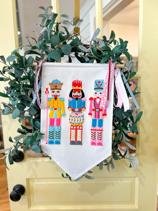 Nutcracker Wreath Door Banner