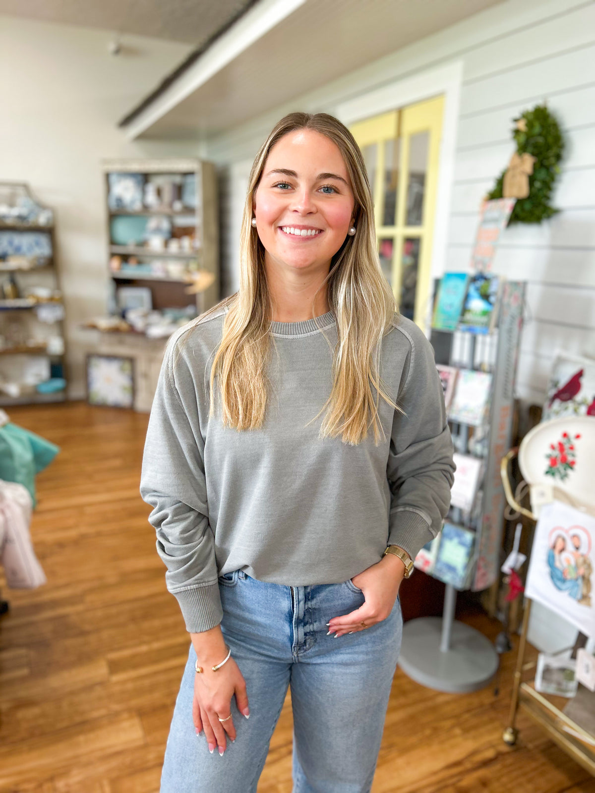 French Terry Pigment Dye Pullover