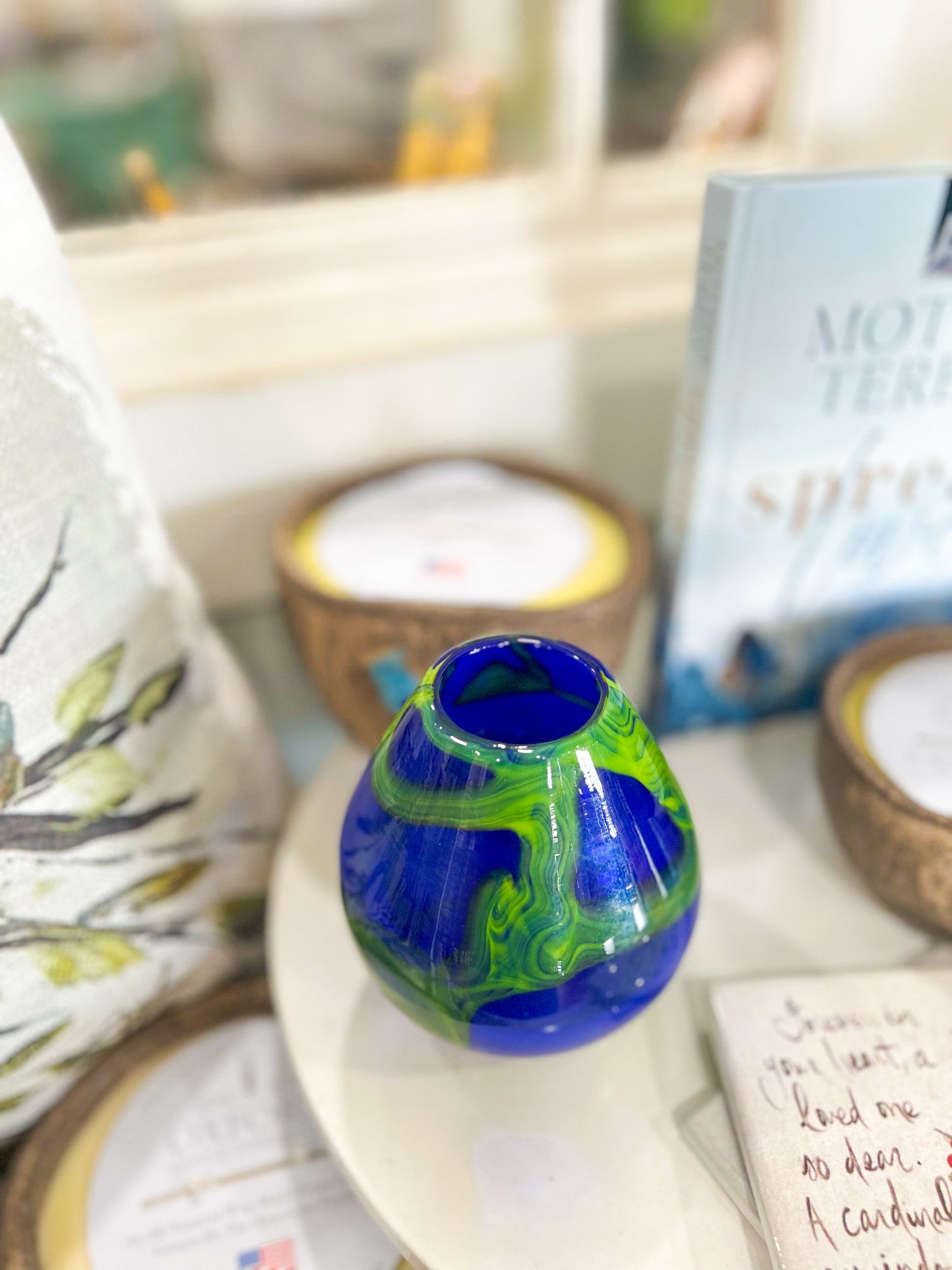 Seaglass Swirl Vase