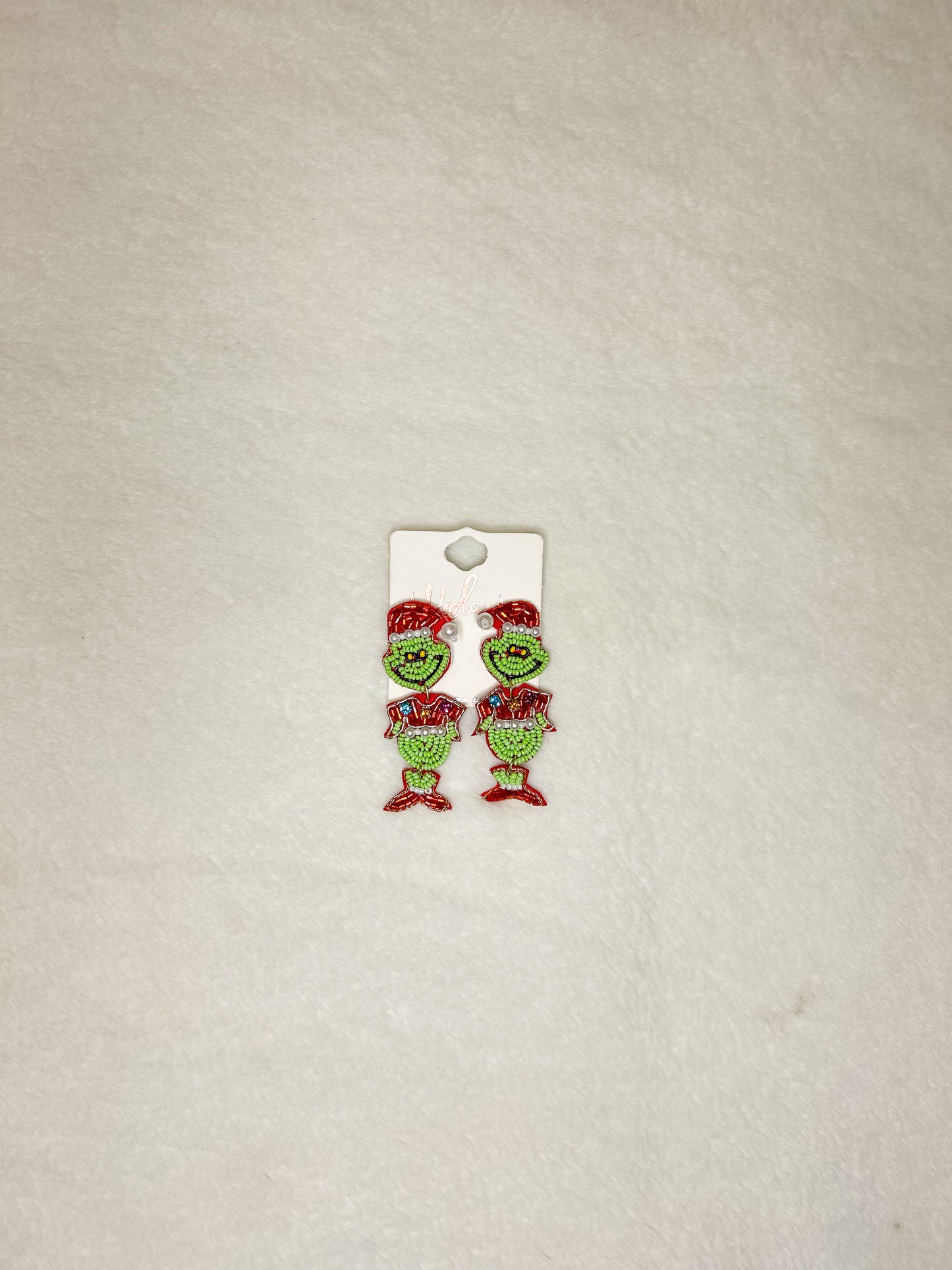 Festive Grinch Dangle Earrings