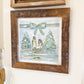 Bow Nativity Framed Art 12x12