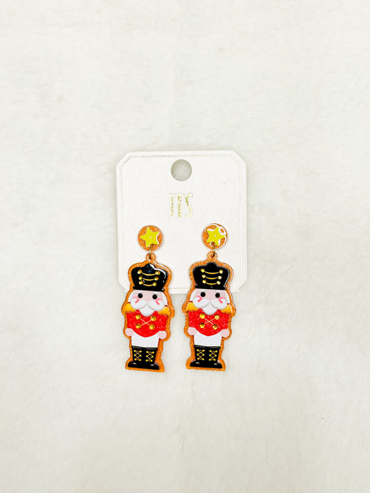 Nutcracker Guard Christmas Earrings
