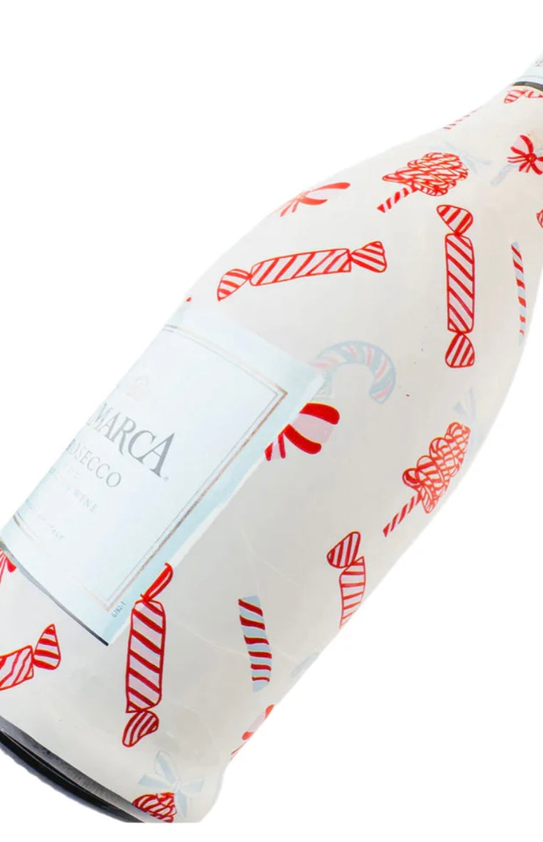 Beau Bottles Limited Edition Luxe Candy Cane- La Marca Edition Champagne Bottle Wrap