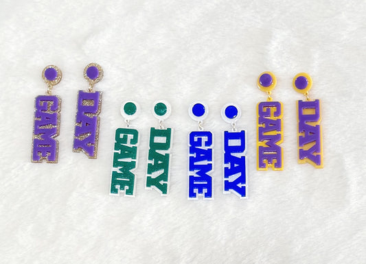 Game Day Colorful Acrylic Earrings