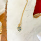 Harleigh Leonards Dainty Our Lady in Blue Roses Necklace