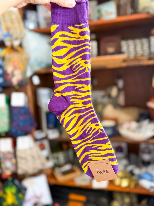 Yo Yo Tiger Stripe Socks- L