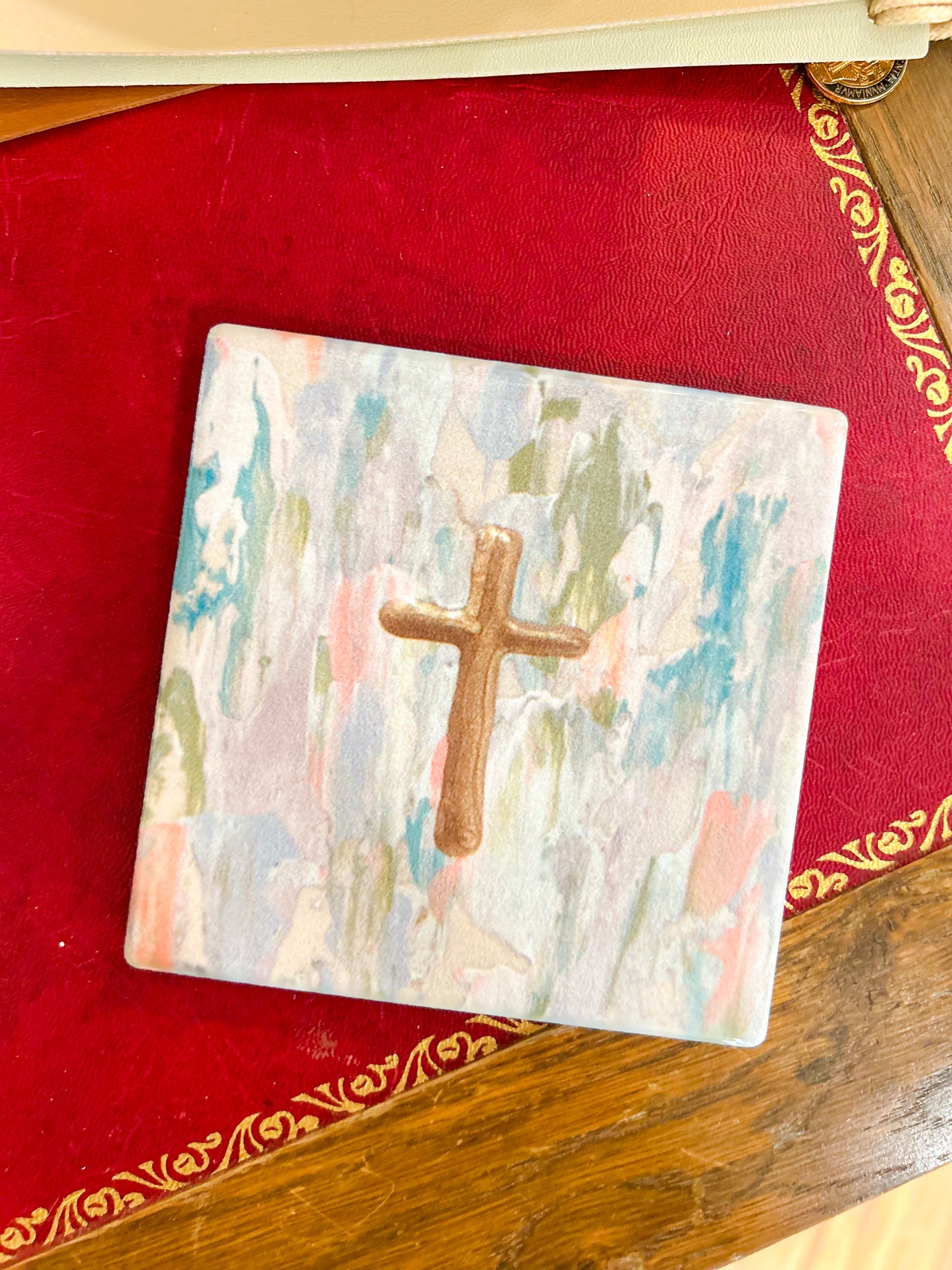 GA Pastel Cross Coaster