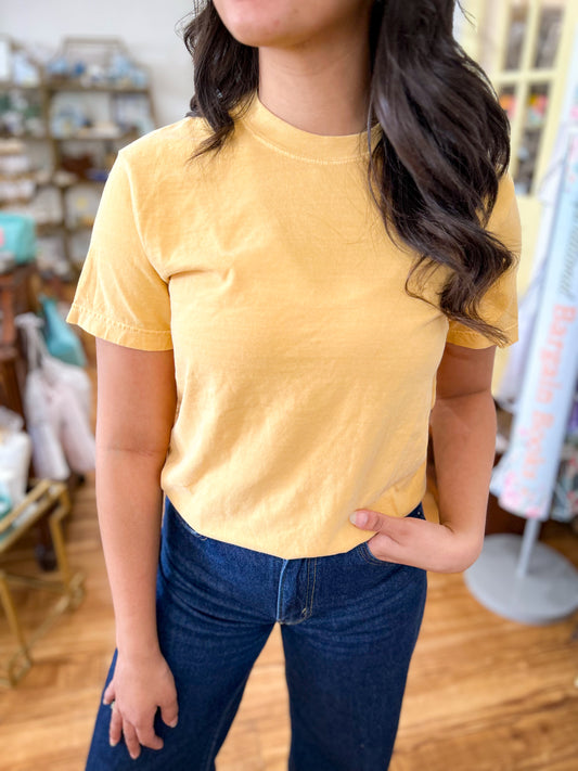 Mustard- Basic Fit T-Shirt Comfort Colors