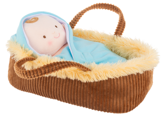 12" Baby Jesus In A Manger Plush