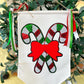 Green, Red, and White Candy Cane Door Banner