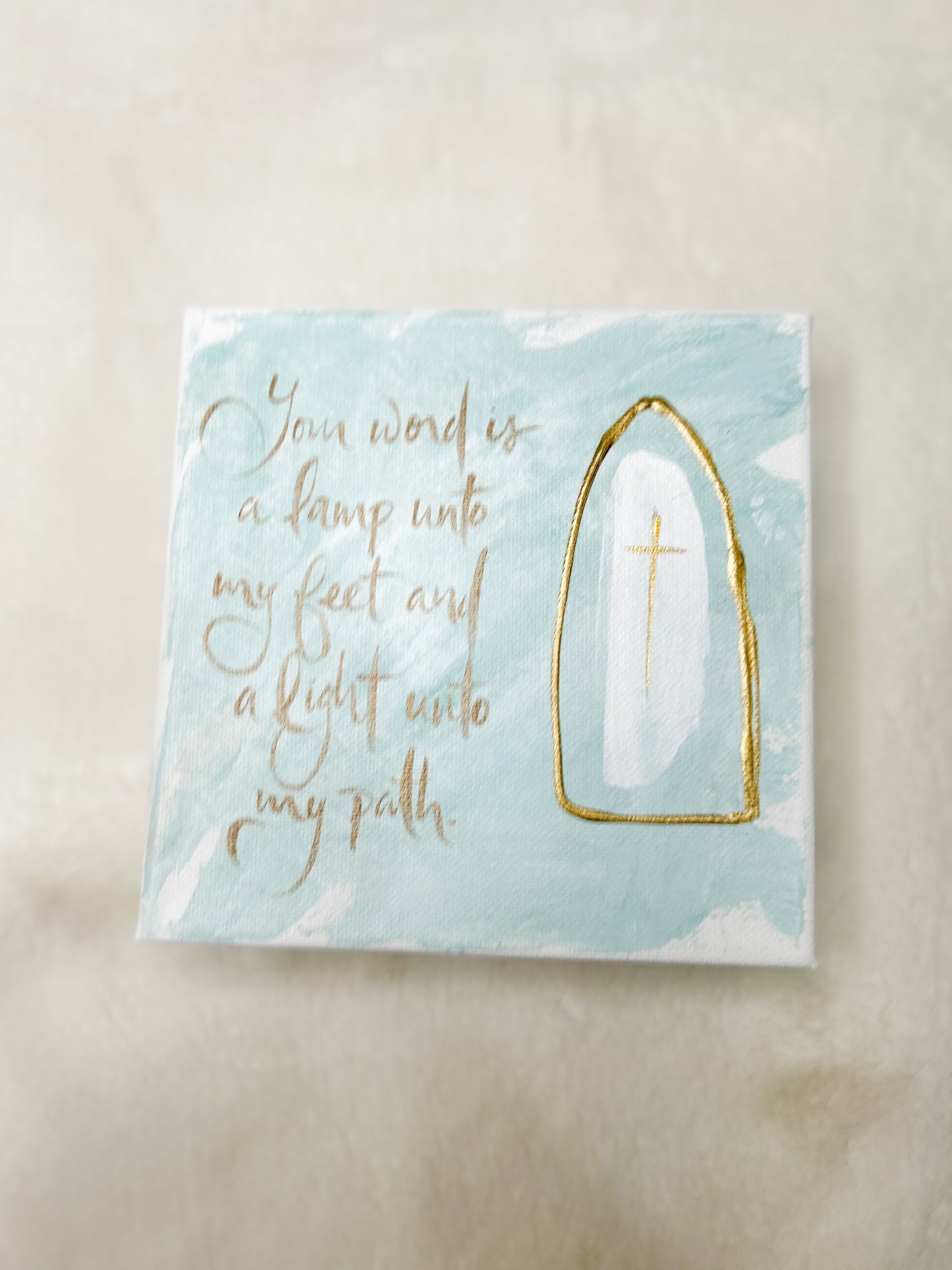 Gospel News 6X6 Your Word Is A Lamp Canvas Art