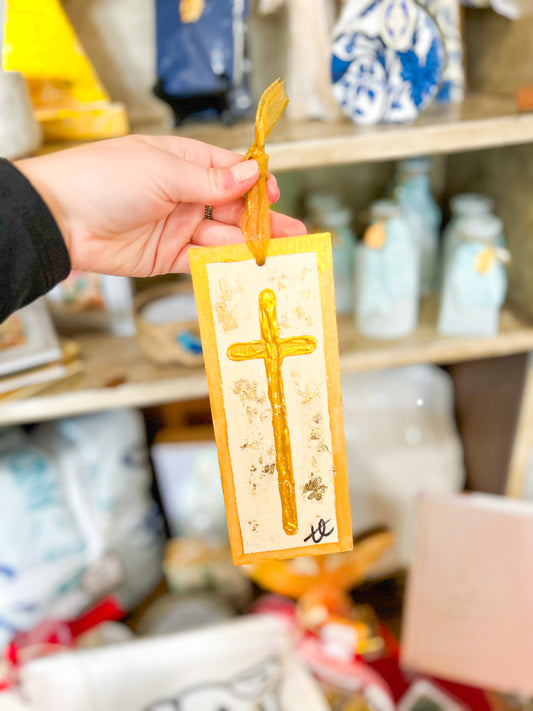 Mini Cross Wood Panel Ornament