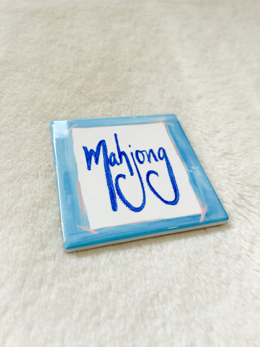 Mahjong Coaster with 'Mahjong'- GA