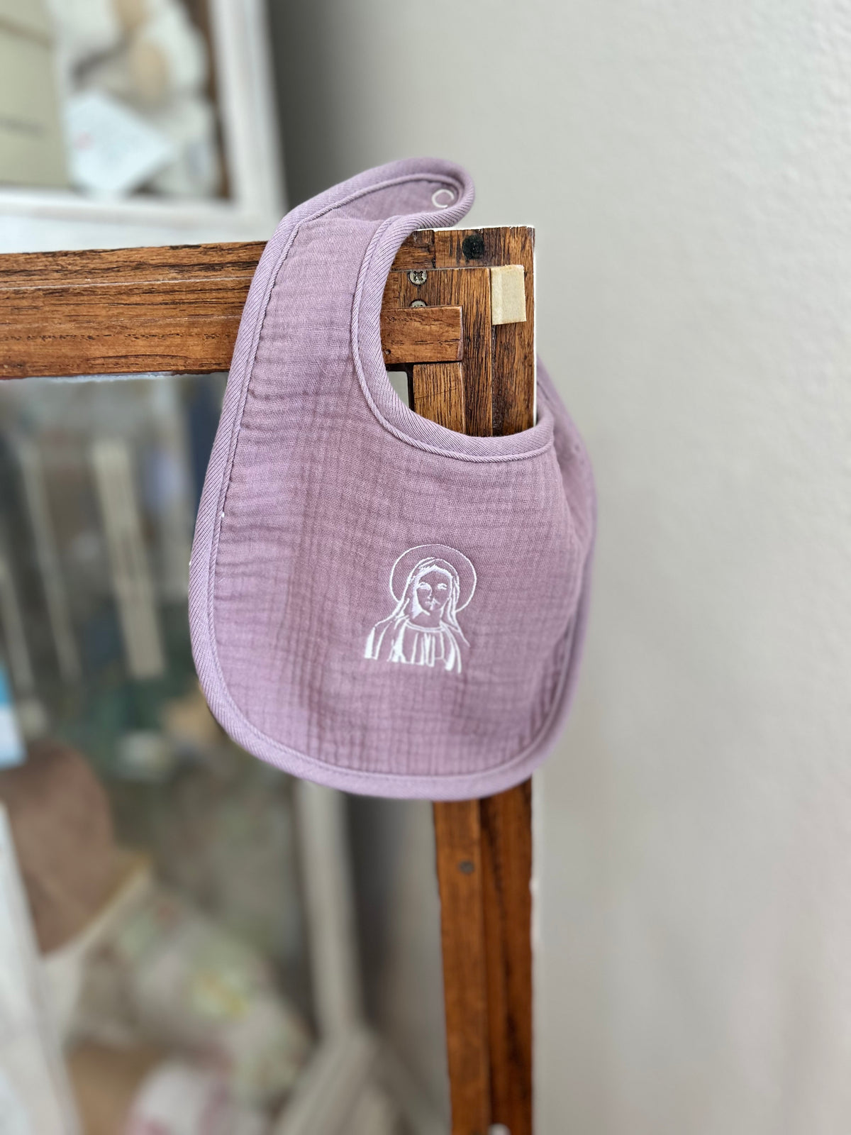 Classic Mother Mary Pray For Us Bib