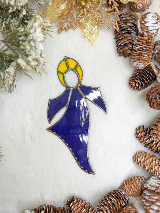 Stained Glass Angel Ornament