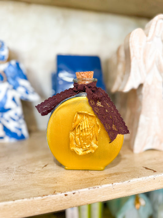 Abstract Praying Hands Holy Water Container-Chocolate Lace