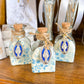 Light Blue Floral Bud Holy Water Container