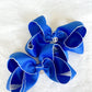 Rose Royal Blue Moonstich Classic Bow with White Trim and Charm