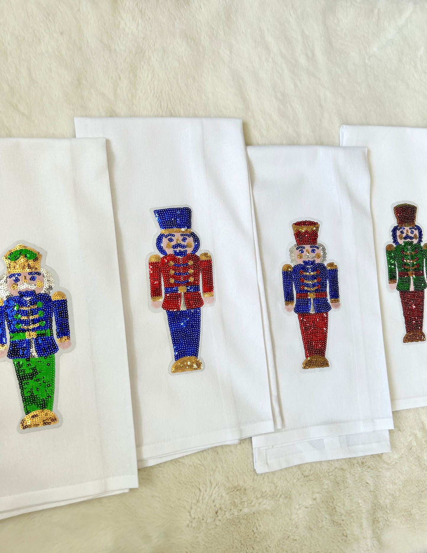 Glitzy Nutcracker Tea Towel