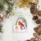 Cardinal Snowfall Glass Ornament