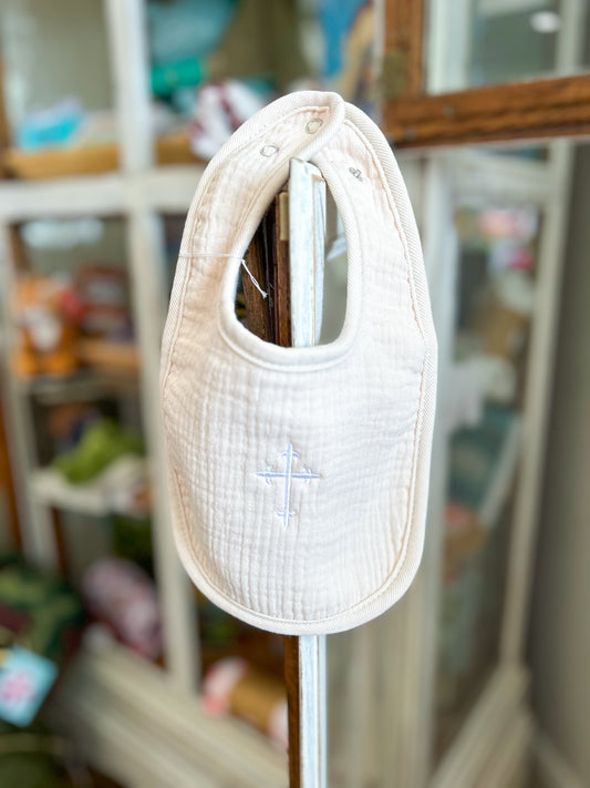 Classic Bib with Embroidered Cross