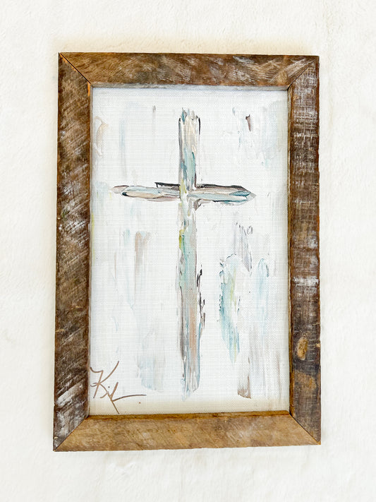 GA New Blue Cross 12x18 Framed Art