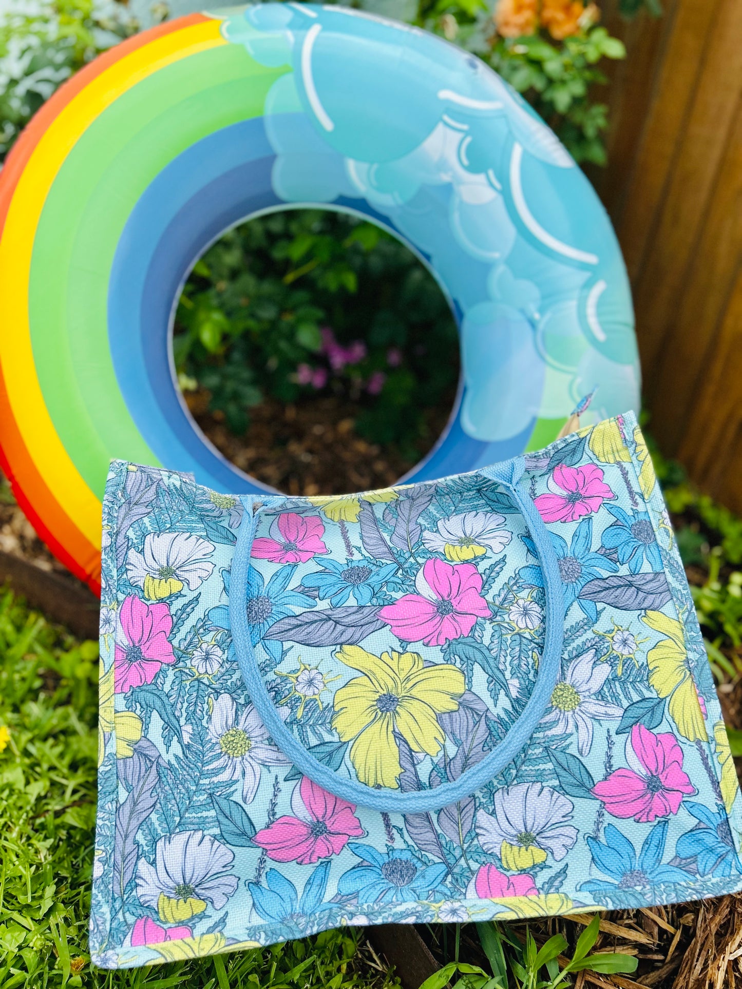 Floral Beach Tote