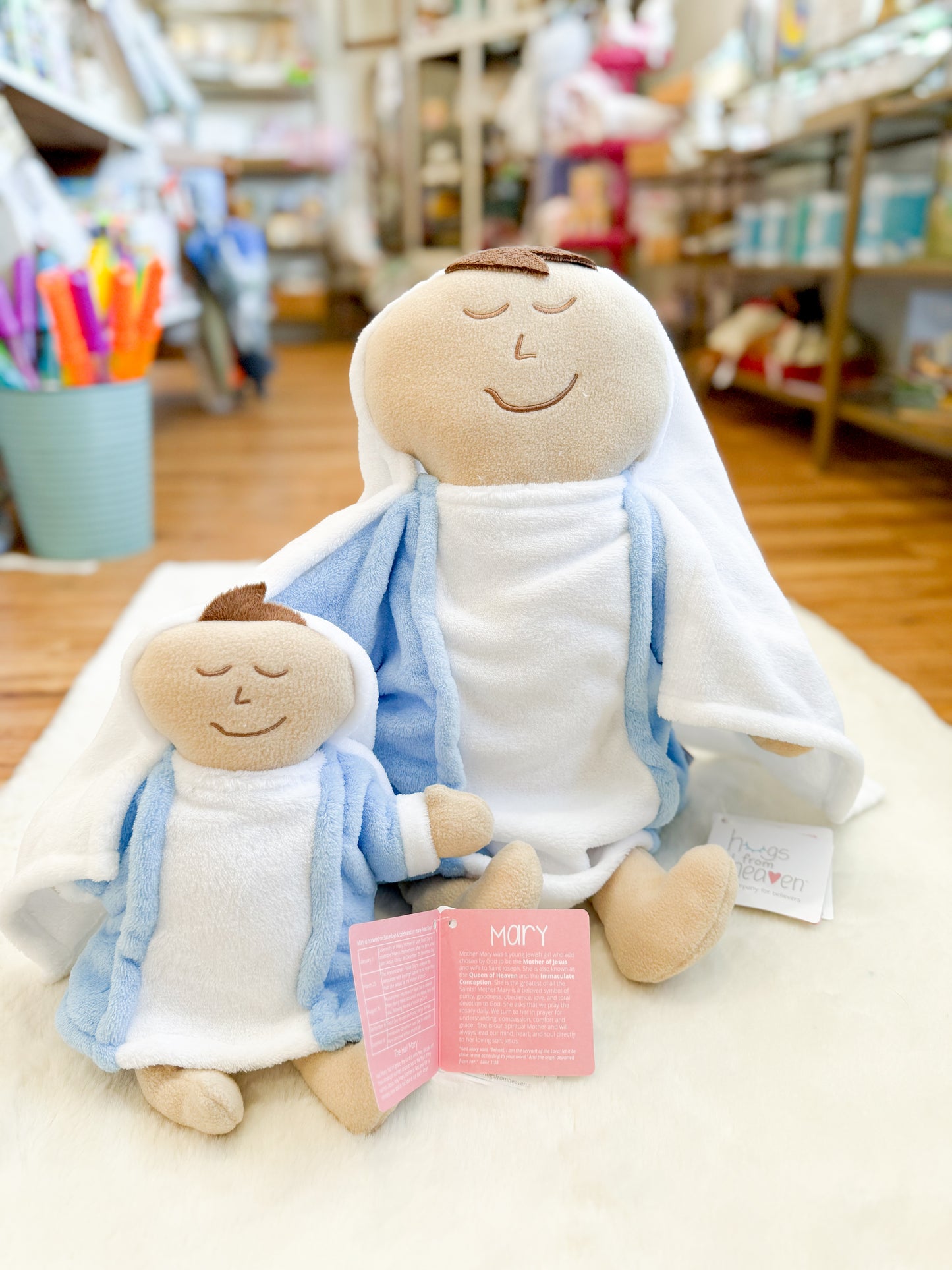 Large- Mother Mary Plush Prayer Pillow Doll