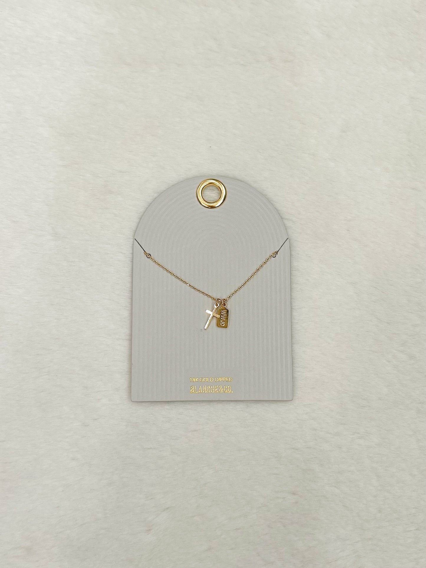 WWJD Cross Charm Necklace