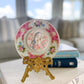 Sculpted Rose-Virgin Mary Famille Rose Plate