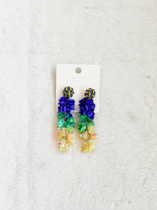 Cher Beads Mardi Gras Earrings