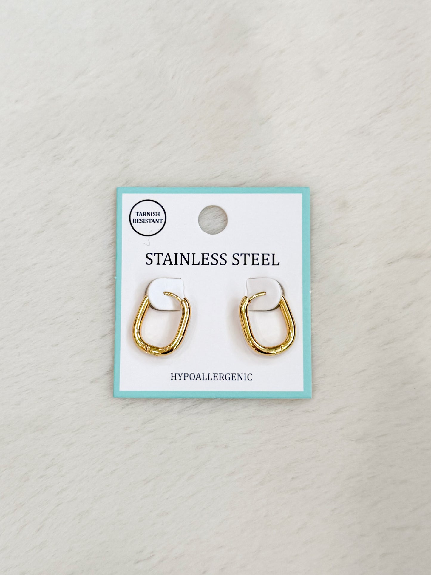 Stainless Steel Gold Hoops