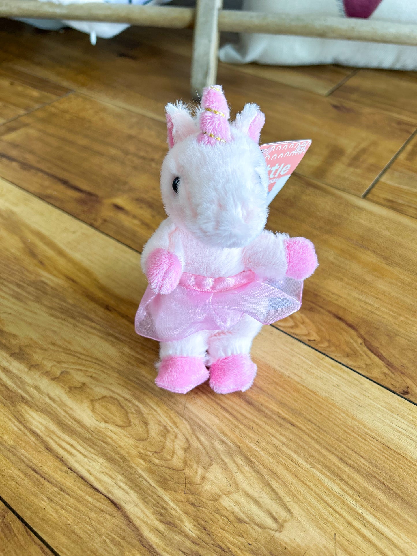 Little Living Nature Play Unicorn Tutu Animal Plush- Pink
