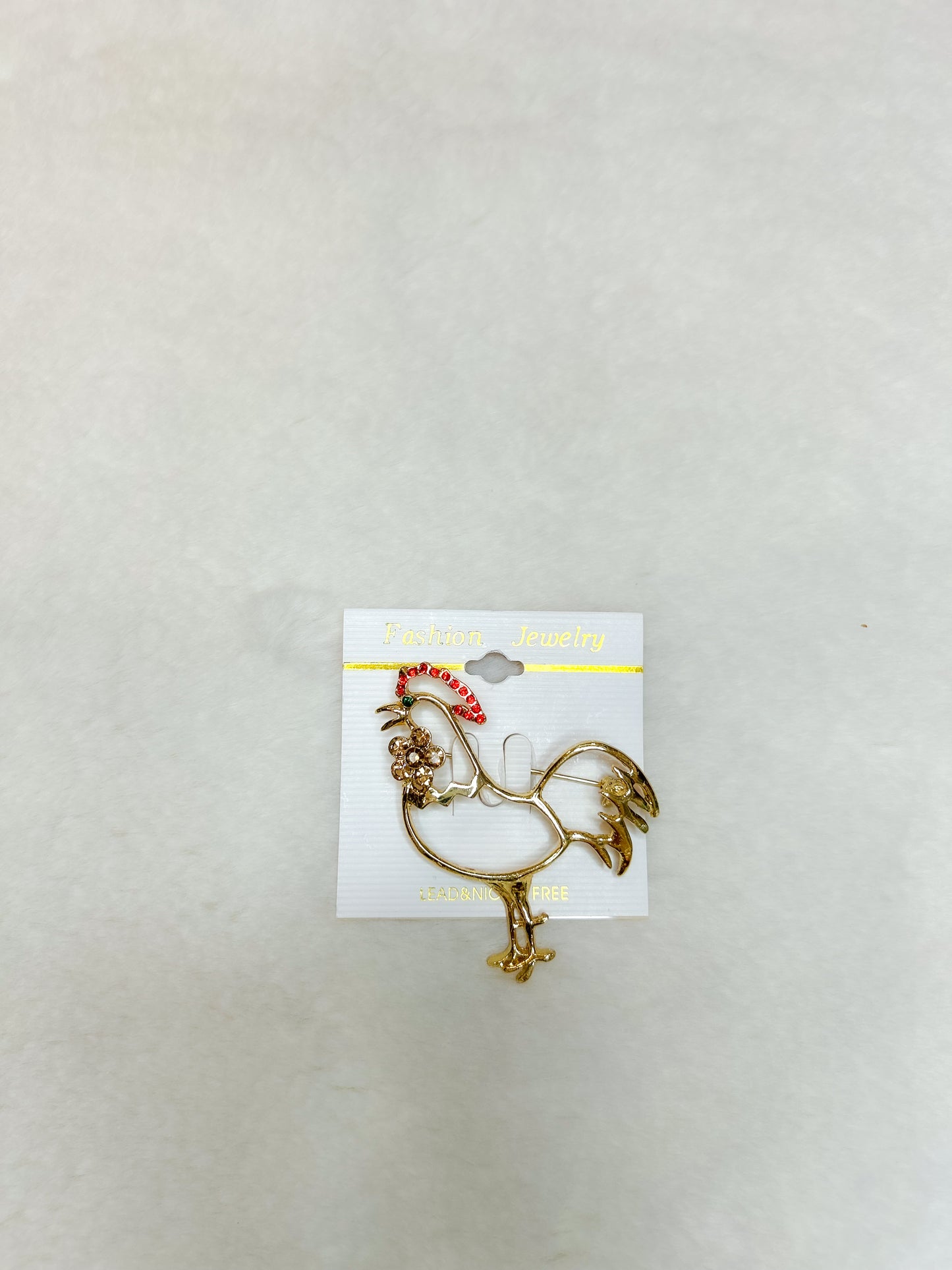 Rooster Brooch Pin