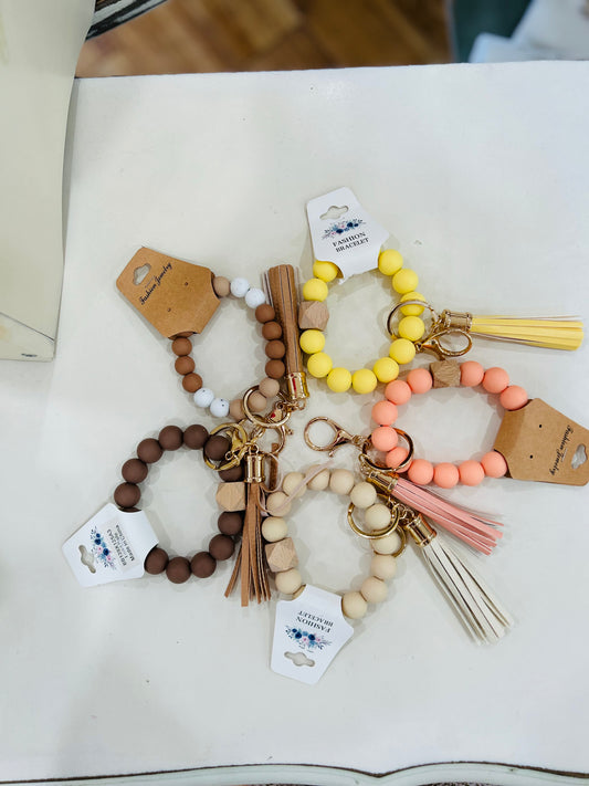 Rubber Bead Keychain