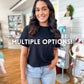 CT-3317Y Cotton Crew Neck Short Sleeve Cropped T-shirt