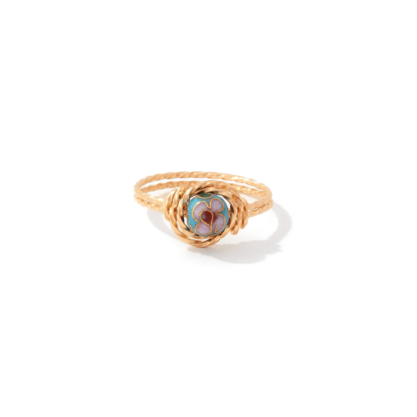 Cloisonne Ring Gold