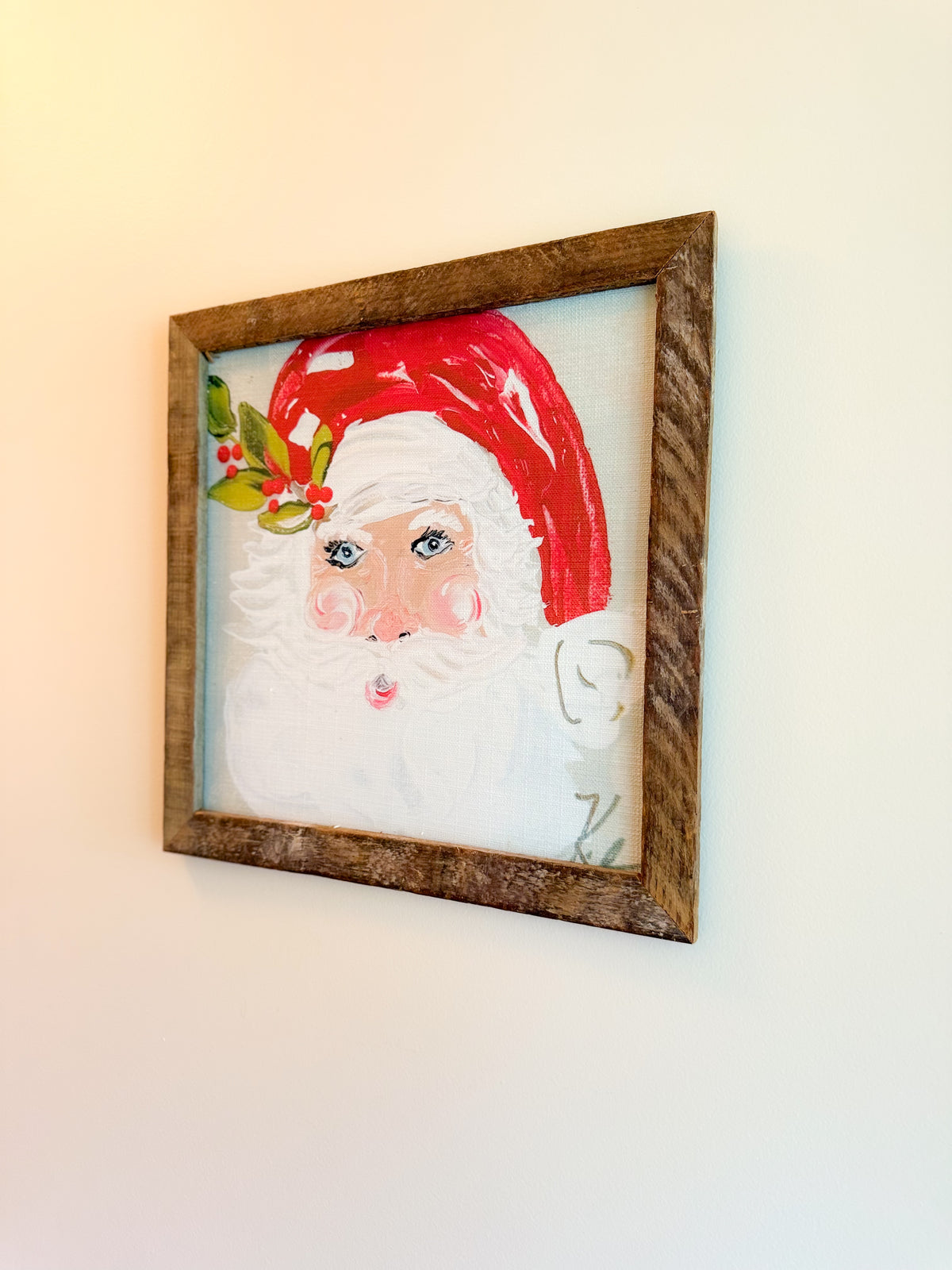 Saint Nick Santa Framed Art 18x18