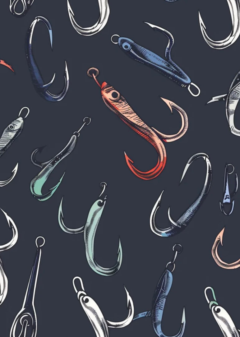 Beau Bottle Fishing Hooks- Made For Veuve Champagne Bottle Wrap