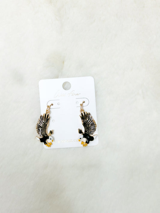 Flying Eagle Dangle Earrings