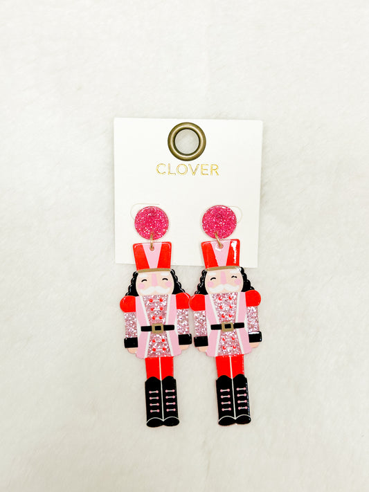 Sugarplum Sparkle March Nutcracker Christmas Earrings