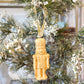 North Pole Soldier Nutcracker Disc Ornament- Gold Ribbon