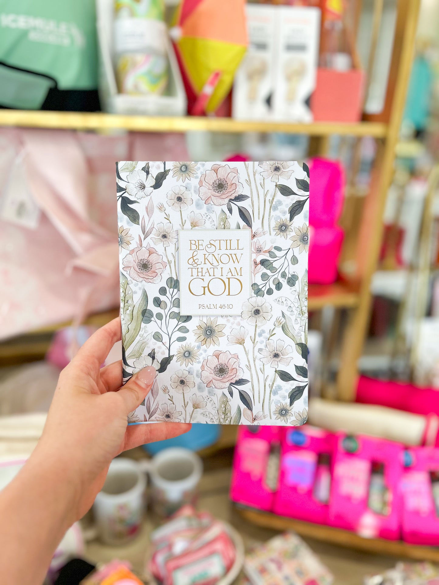 Notebook- Spring Floral Be Still and Know