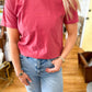 Crimson- Basic Fit T-Shirt Comfort Colors