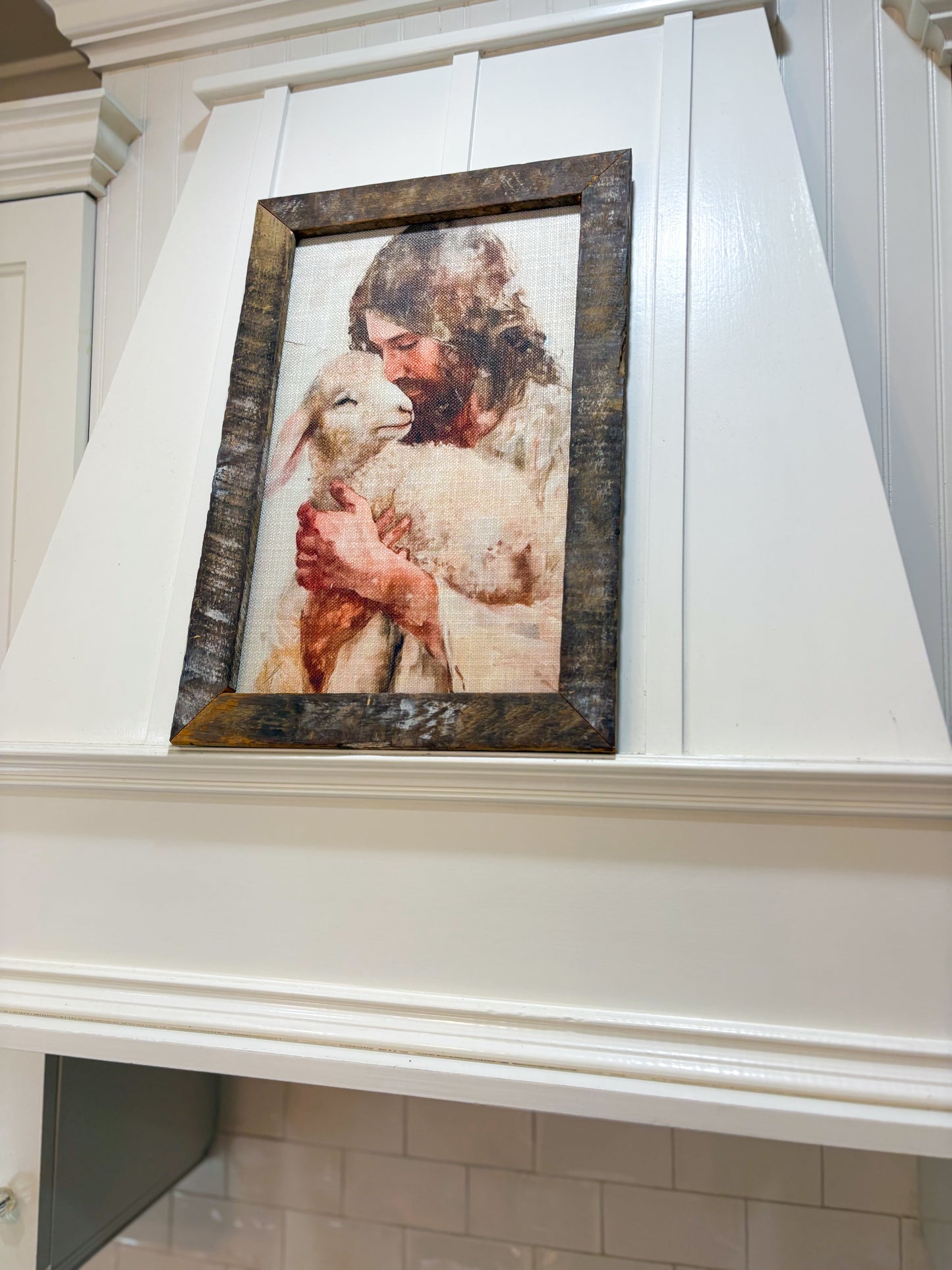 Jesus & Lamb 12x18 Art